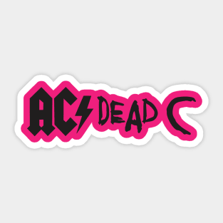 AC / Dead C parody (dark ink) Sticker